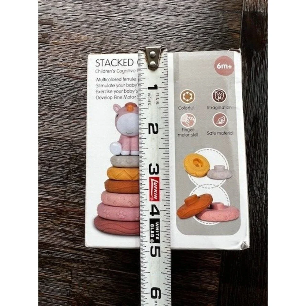 Stacking Nesting Baby Toy Nueplay 7 Pcs Squeeze Teething Cognitive Toy NEW